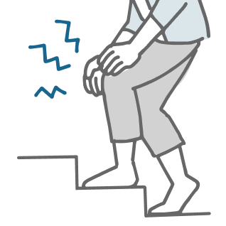 膝を痛める人のイラスト