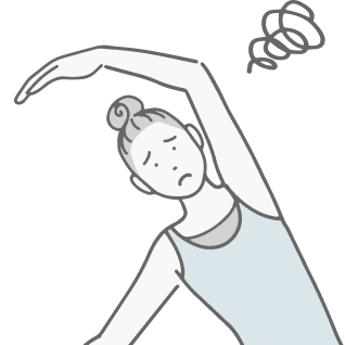 ストレッチする人のイラスト