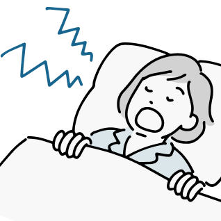 いびきをだす人のイラスト